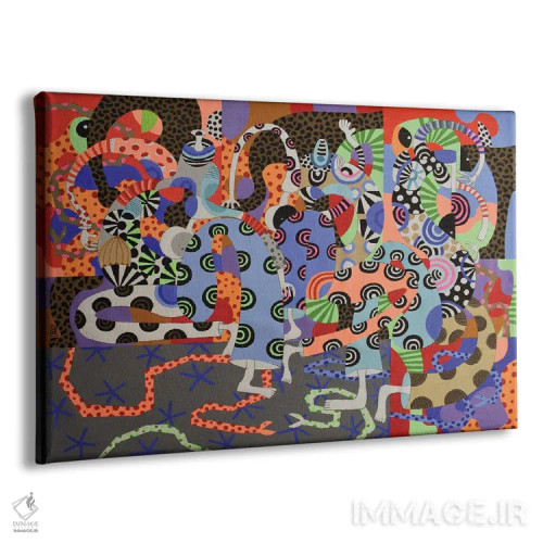 تابلو پیکرههای رقصان فانکی ۱۳ اثر فرانتیشک فلوریان - نمای پرسپکتیو محصول