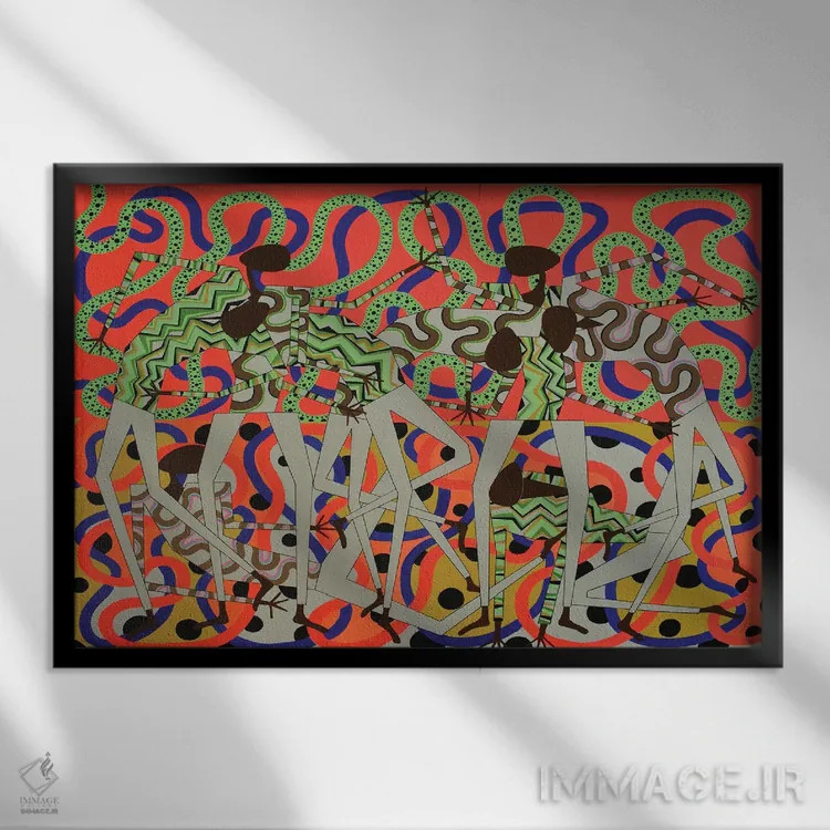 تابلو بوم CLXIII (شماره رومی ۱۶۳) اثر فرانتیشک فلوریان - نمای قابدار مشکی