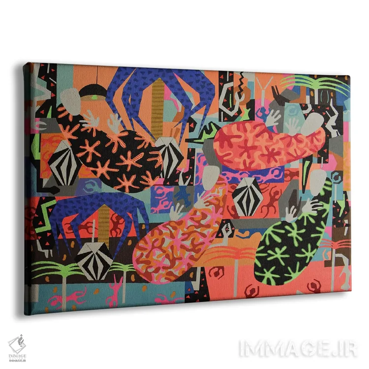 تابلو خوابندگان انتزاعی ۱۲ اثر فرانتیشک فلوریان - نمای پرسپکتیو محصول