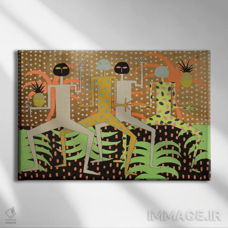 تابلو مهمانی رقص گرمسیری شماره ۷ اثر فرانتیشک فلوریان - نمای روبهرو روی دیوار