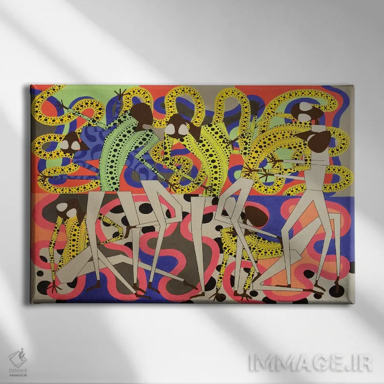 تابلو انتزاعی فانکی شماره ۲ اثر فرانتیشک فلوریان - نمای روبهرو روی دیوار