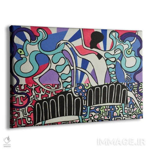 تابلو ضربآهنگ فانکی معاصر شماره ۱ اثر فرانتیشک فلوریان - نمای پرسپکتیو محصول