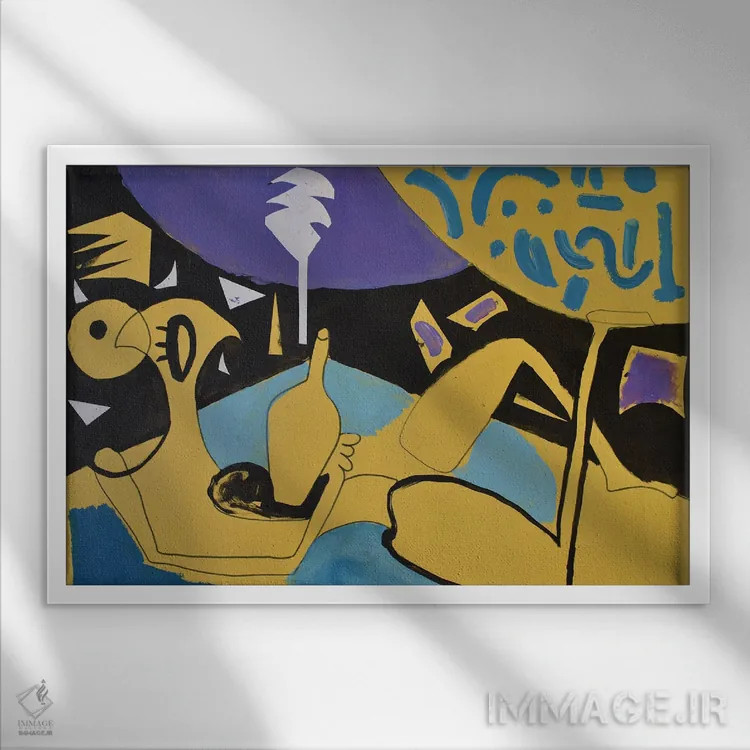 تابلو کاغذ شماره ۶۴ اثر فرانتیشک فلوریان - نمای قابدار سفید