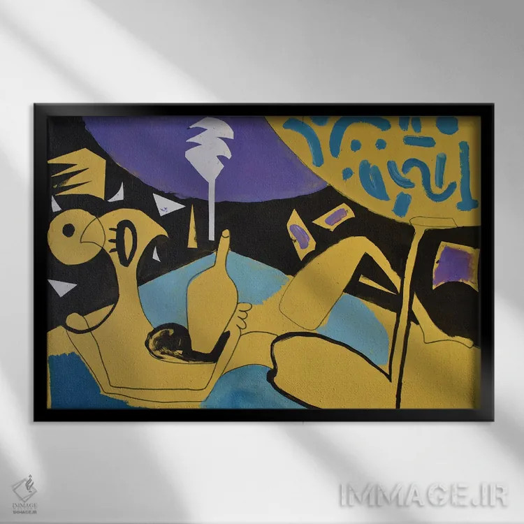تابلو کاغذ شماره ۶۴ اثر فرانتیشک فلوریان - نمای قابدار مشکی