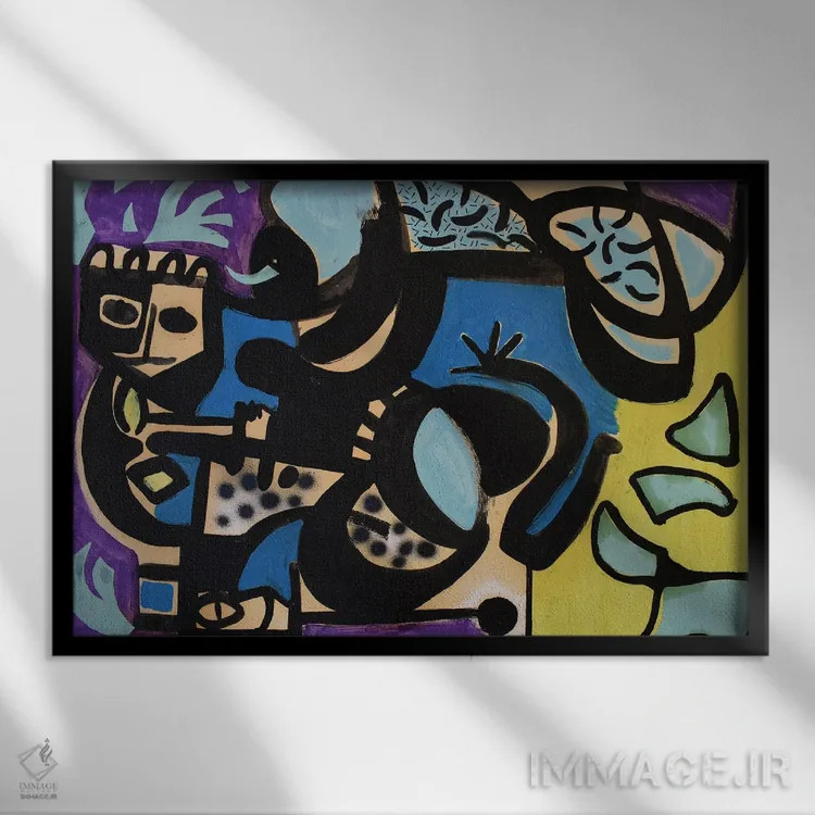 تابلو کاغذ شماره ۷۷ اثر فرانتیشک فلوریان - نمای قابدار مشکی