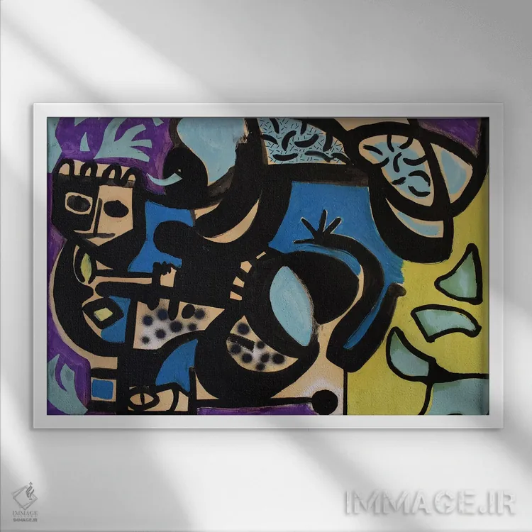 تابلو کاغذ شماره ۷۷ اثر فرانتیشک فلوریان - نمای قابدار سفید