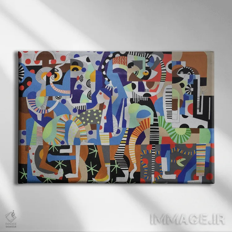 تابلو زمان مهمانی شماره ۲ اثر فرانتیشک فلوریان - نمای روبهرو روی دیوار