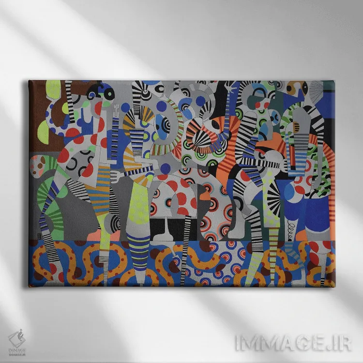 تابلو زمان مهمانی شماره ۳ اثر فرانتیشک فلوریان - نمای روبهرو روی دیوار