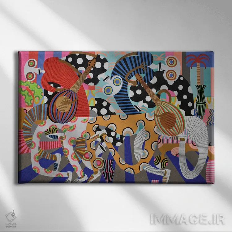 تابلو زمان مهمانی شماره ۴ اثر فرانتیشک فلوریان - نمای روبهرو روی دیوار