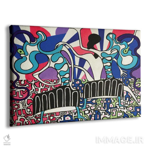 تابلو ریتمهای فانکی معاصر یک اثر فرانتیشک فلوریان - نمای پرسپکتیو محصول