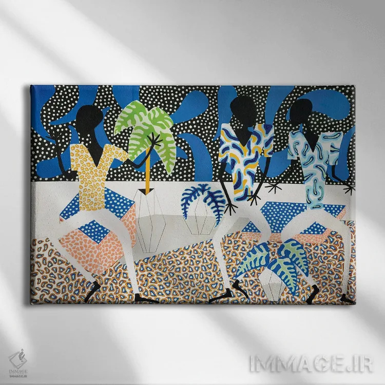 تابلو کلاب فانکی آبی اثر فرانتیشک فلوریان - نمای روبهرو روی دیوار