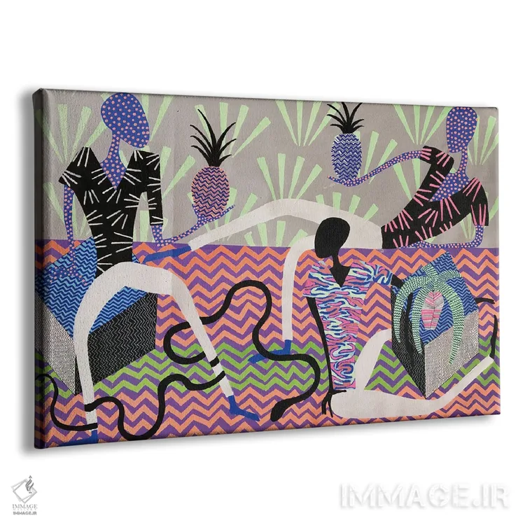 تابلو مهمانی آناناس بنفش اثر فرانتیشک فلوریان - نمای پرسپکتیو محصول