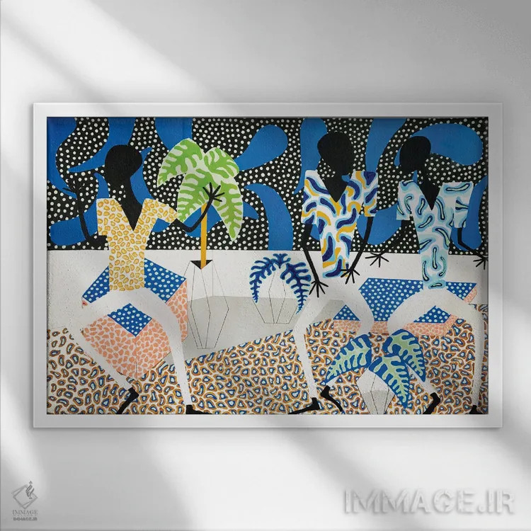 تابلو کلاب فانکی آبی اثر فرانتیشک فلوریان - نمای قابدار سفید