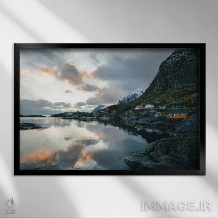 تابلو خانهٔ نارنجی اثر فابیان فورتمن - نمای قابدار مشکی