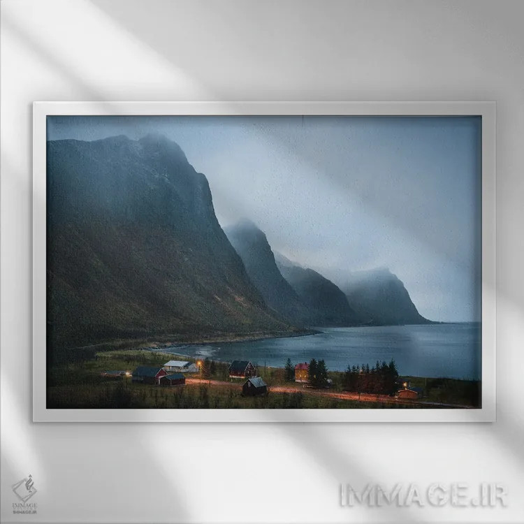 تابلو غروب ساکت اثر فابیان فورتمن - نمای قابدار سفید