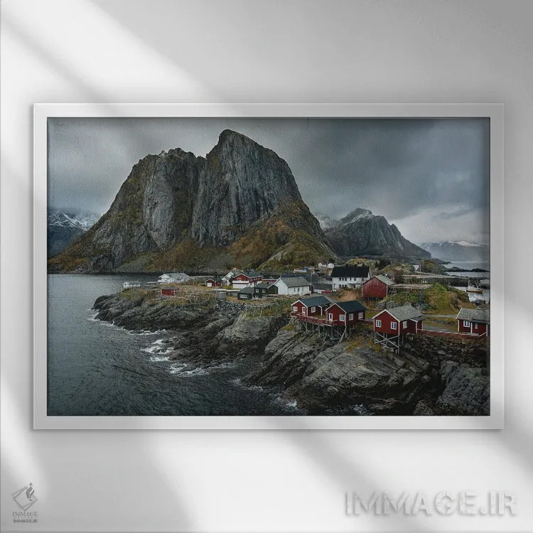 تابلو روستای عکاسان دو اثر فابیان فورتمن - نمای قابدار سفید