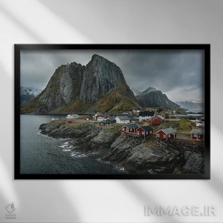 تابلو روستای عکاسان دو اثر فابیان فورتمن - نمای قابدار مشکی