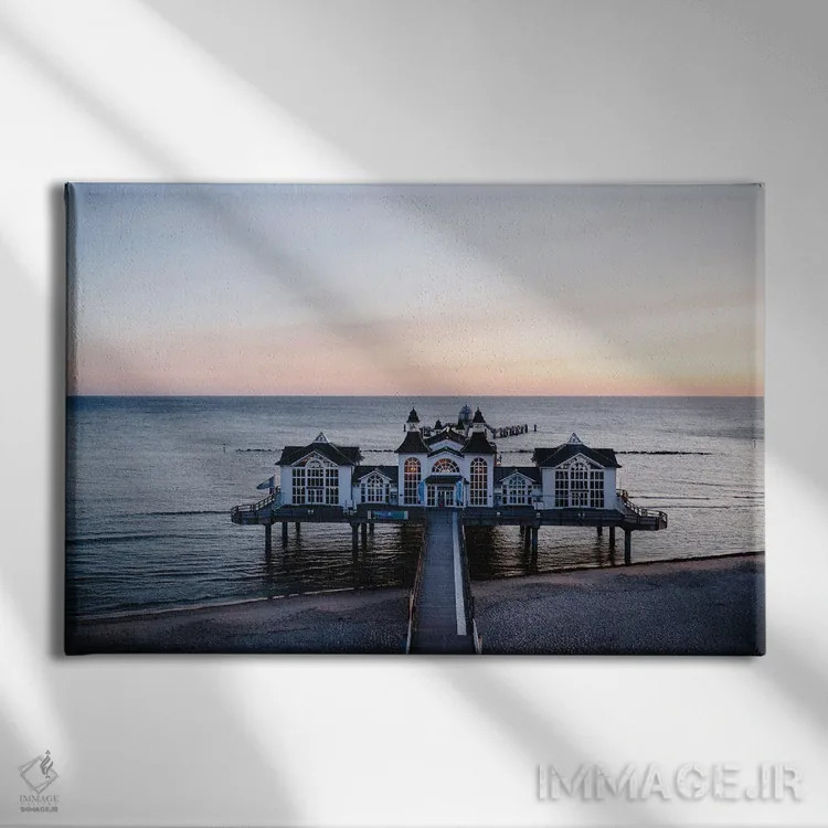 تابلو اسکله در غروب اثر فابیان فورتمن - نمای روبهرو روی دیوار