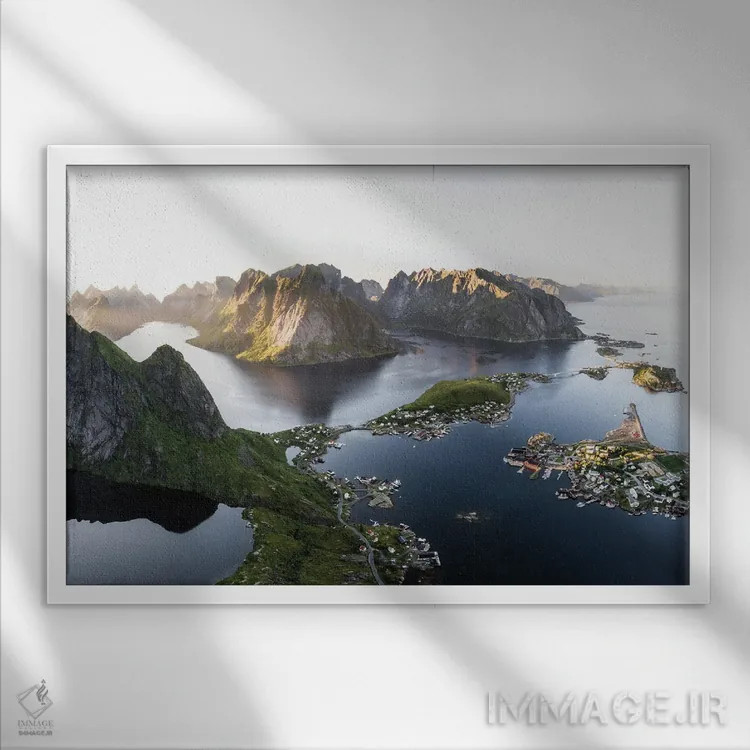 تابلو چشمانداز افسانهای اثر فابیان فورتمن - نمای قابدار سفید