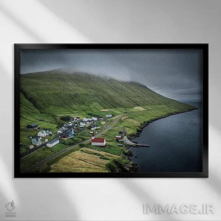 تابلو آخرین روستا اثر فابیان فورتمن - نمای قابدار مشکی