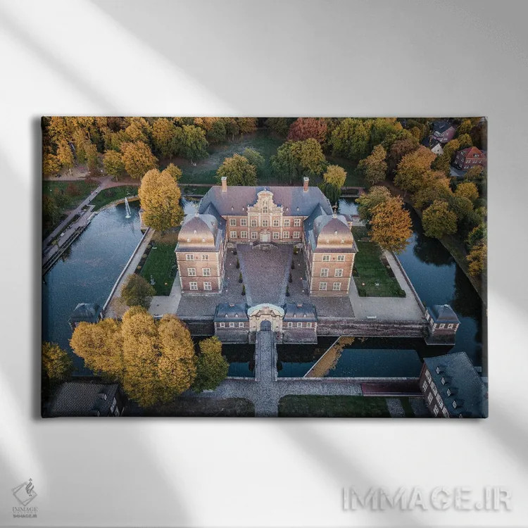 تابلو قلعه رنگارنگ اثر فابیان فورتمن - نمای روبهرو روی دیوار