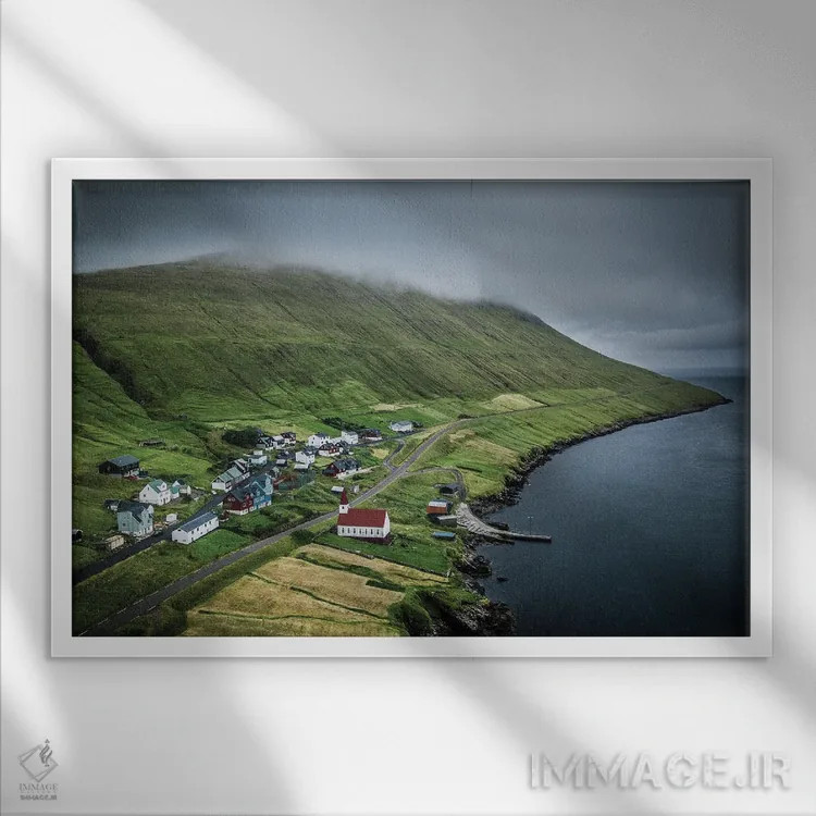 تابلو آخرین روستا اثر فابیان فورتمن - نمای قابدار سفید