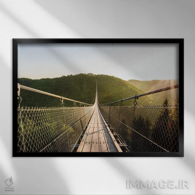 تابلو پل معلق اثر فابیان فورتمن - نمای قابدار مشکی