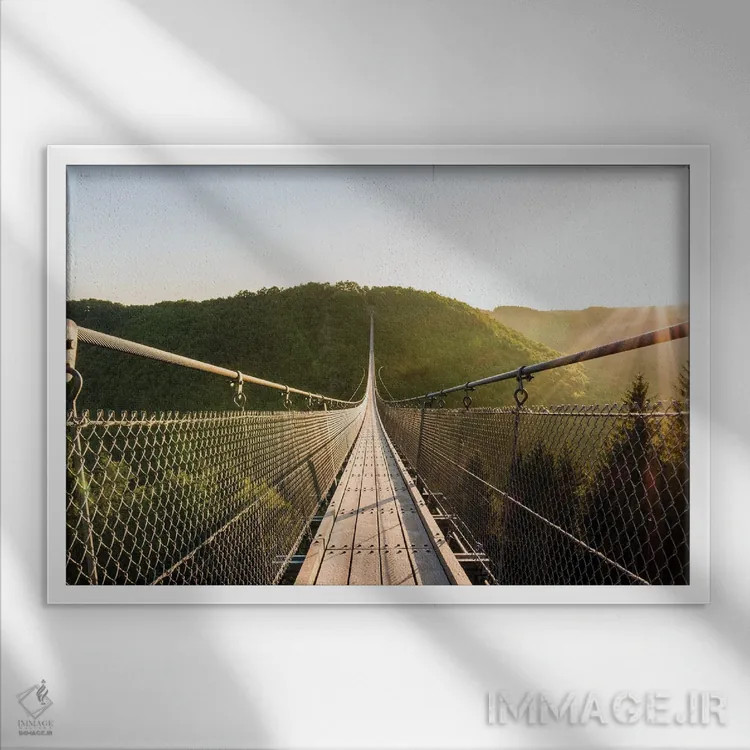 تابلو پل معلق اثر فابیان فورتمن - نمای قابدار سفید