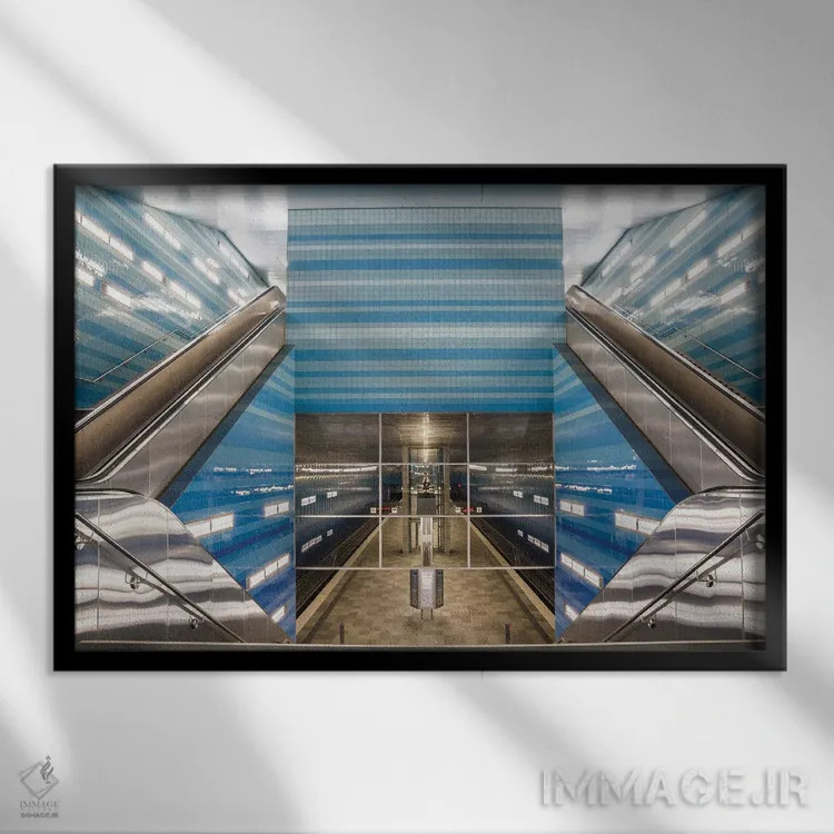 تابلو زیرزمین روشن اثر فابیان فورتمن - نمای قابدار مشکی