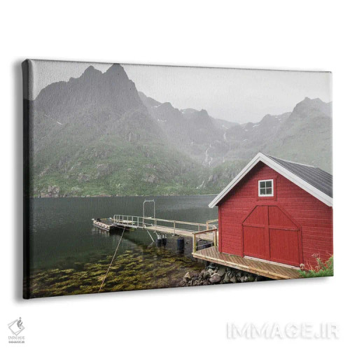 تابلو قایقخانه قرمز اثر فابیان فورتمن - نمای پرسپکتیو محصول
