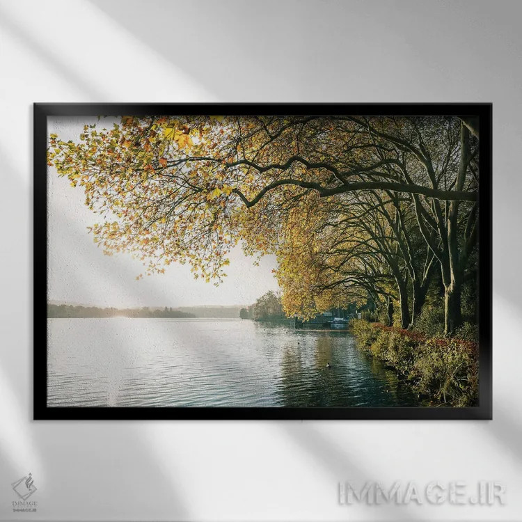 تابلو دریاچه آلمانی اثر فابیان فورتمن - نمای قابدار مشکی