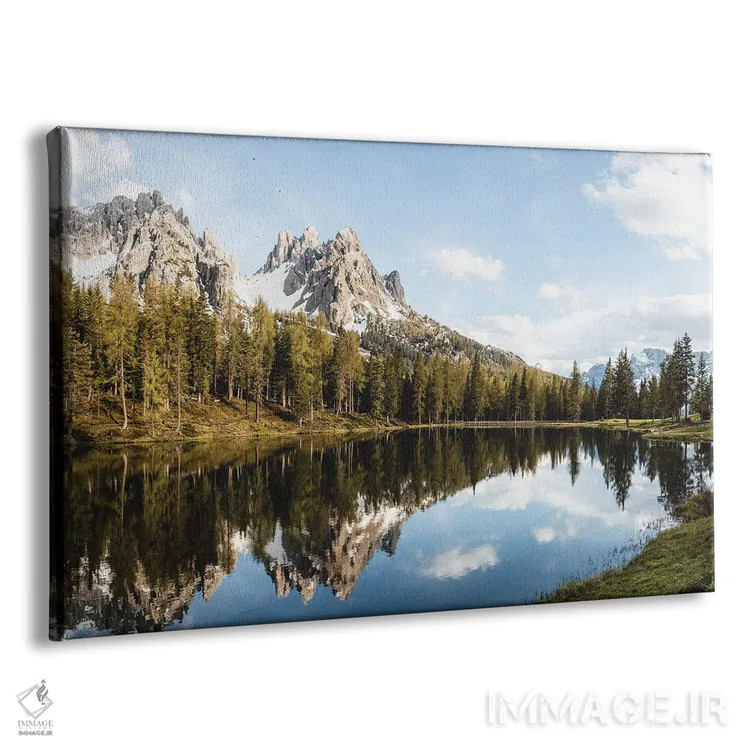 تابلو دریاچه آلپی اثر فابیان فورتمن - نمای پرسپکتیو محصول