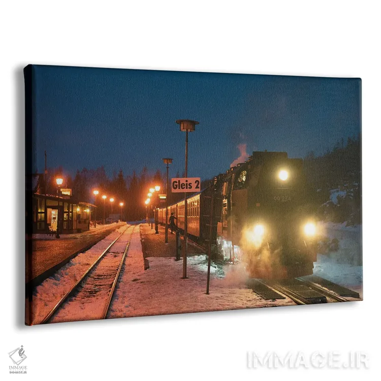 تابلو قطار سریعالسیر قطبی (ارجاع به فیلم) اثر فابیان فورتمن - نمای پرسپکتیو محصول