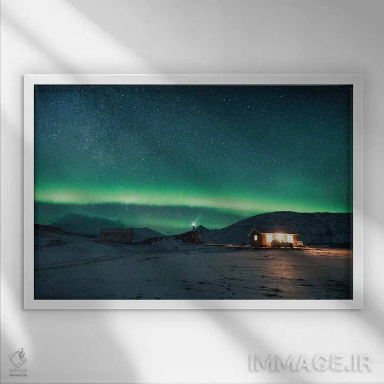 تابلو هزار ستاره اثر فابیان فورتمن - نمای قابدار سفید