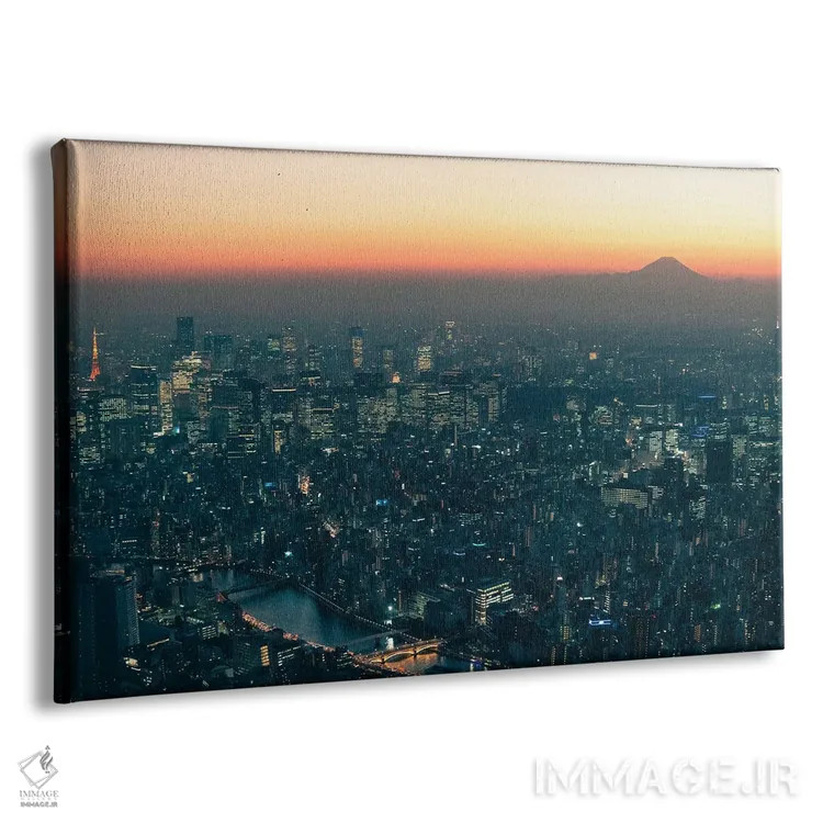 تابلو غروب خط افق توکیو اثر فابیان فورتمن - نمای پرسپکتیو محصول