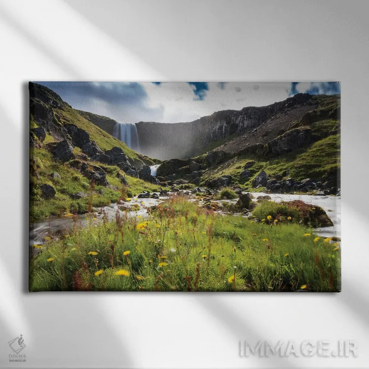 تابلو طبیعت ایسلند اثر فابیان فورتمن - نمای روبهرو روی دیوار