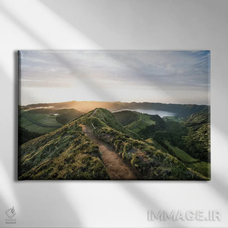 تابلو مسیر به سمت غروب اثر فابیان فورتمن - نمای روبهرو روی دیوار