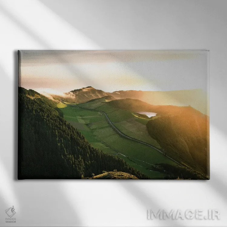 تابلو درخشش غروب اثر فابیان فورتمن - نمای روبهرو روی دیوار