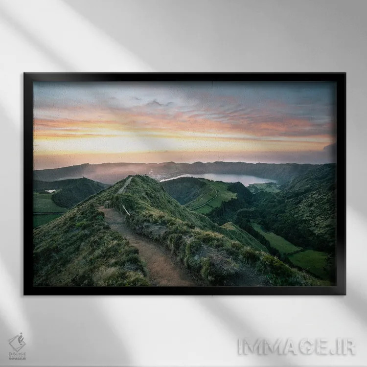 تابلو پله به سوی بهشت اثر فابیان فورتمن - نمای قابدار مشکی