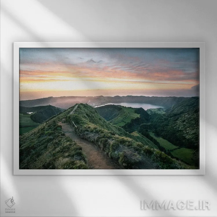 تابلو پله به سوی بهشت اثر فابیان فورتمن - نمای قابدار سفید