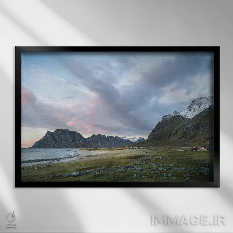 تابلو ساحل مورد علاقه اثر فابیان فورتمن - نمای قابدار مشکی