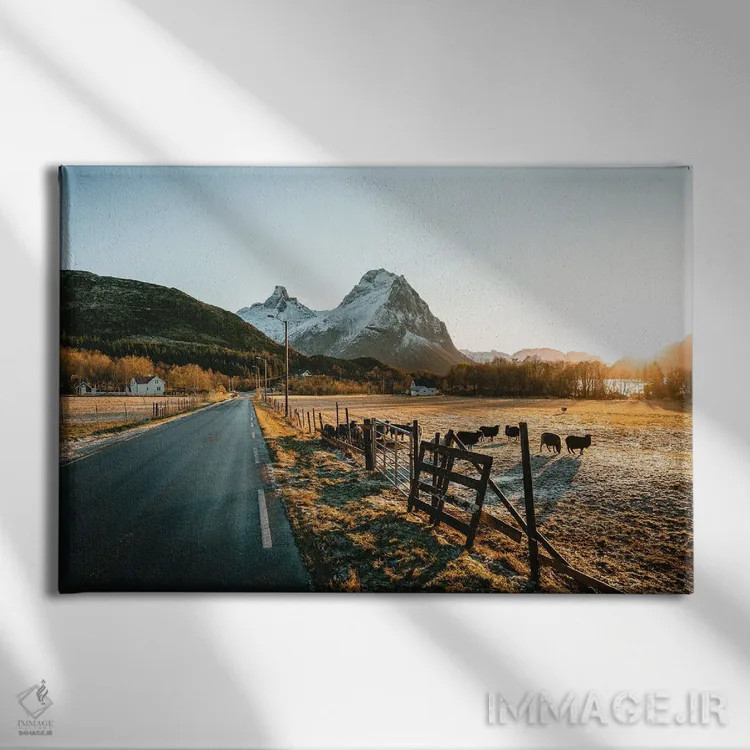 تابلو غروب یخزده اثر فابیان فورتمن - نمای روبهرو روی دیوار