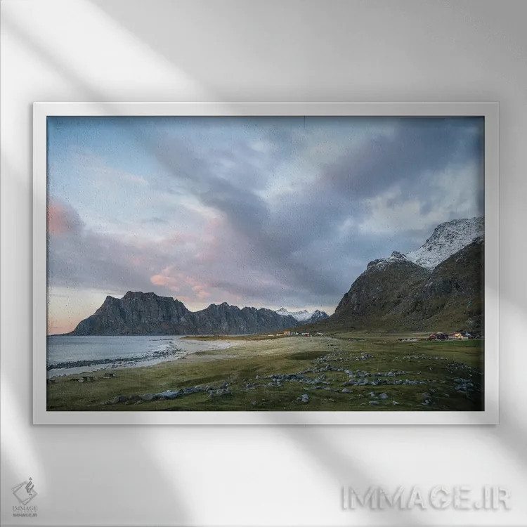 تابلو ساحل مورد علاقه اثر فابیان فورتمن - نمای قابدار سفید