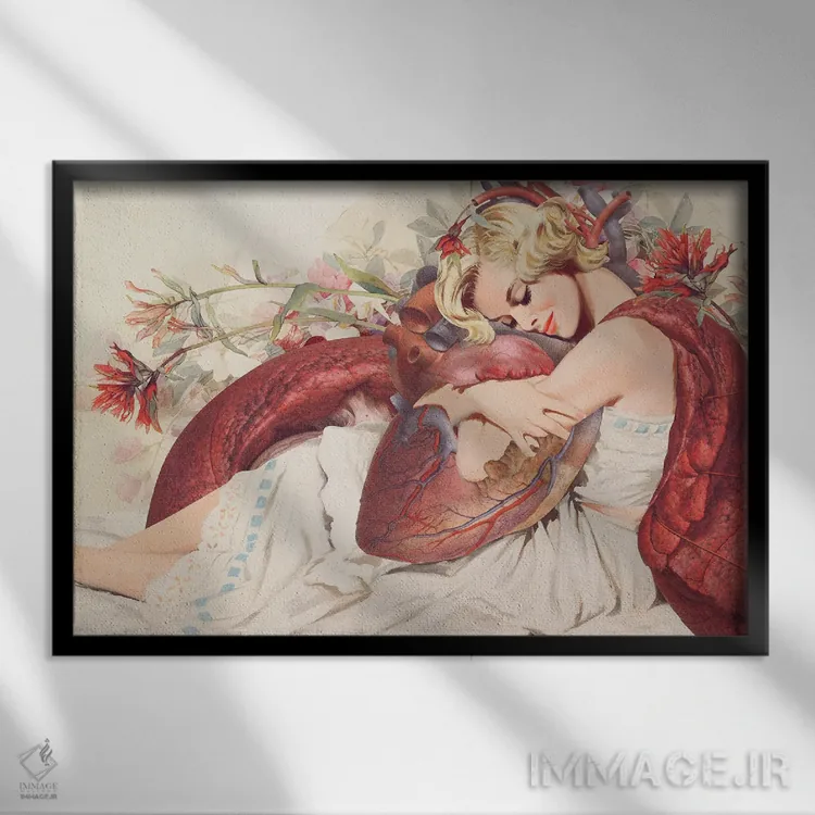 تابلو سقوط اثر اف اف او آرت (استودیو هنری) - نمای قابدار مشکی