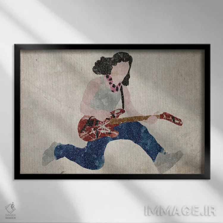 تابلو ون هِیلن (گروه موسیقی راک) اثر فیشرکرافت (استودیوی خلاقانه) - نمای قابدار مشکی