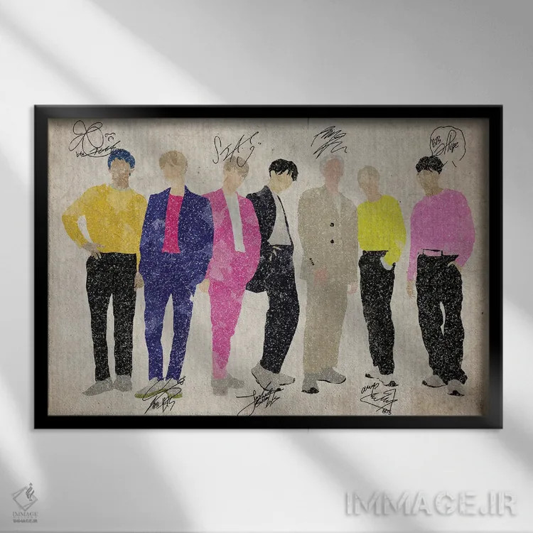 تابلو بیتیاس (بنگتن بویز) سرخوشی اثر فیشرکرافت (استودیوی خلاقانه) - نمای قابدار مشکی