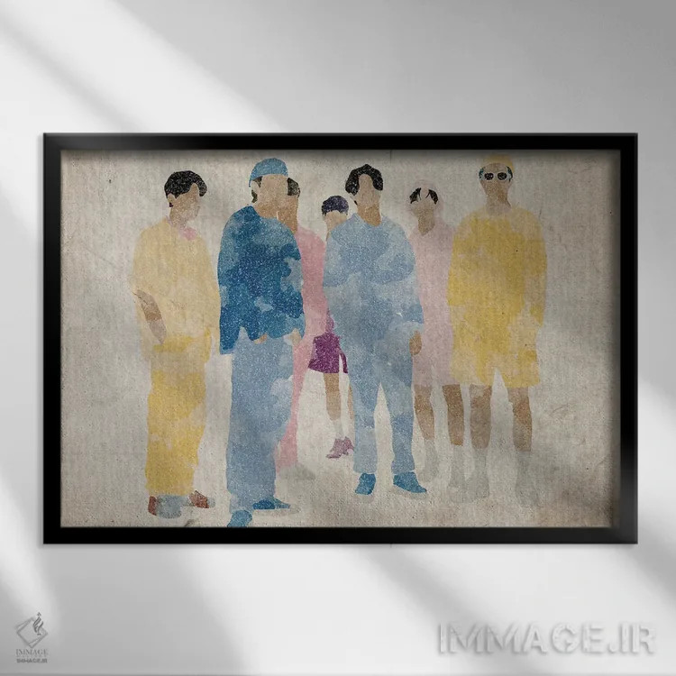 تابلو بیتیاس (بنگتن بویز) باورامیت اثر فیشرکرافت (استودیوی خلاقانه) - نمای قابدار مشکی