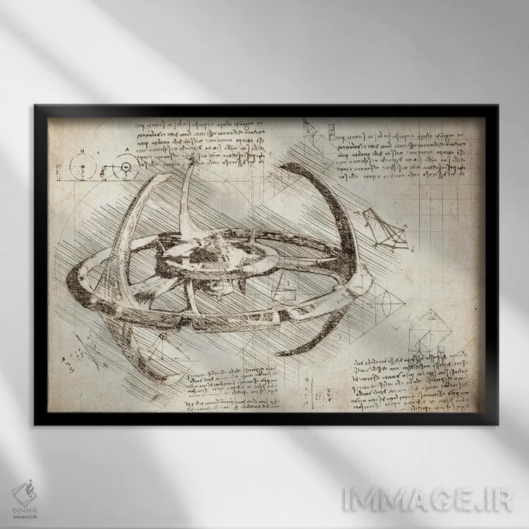 تابلو پیشتازان فضا: دیپ اسپیس ناین (سپیا) اثر فیشرکرافت (استودیوی خلاقانه) - نمای قابدار مشکی