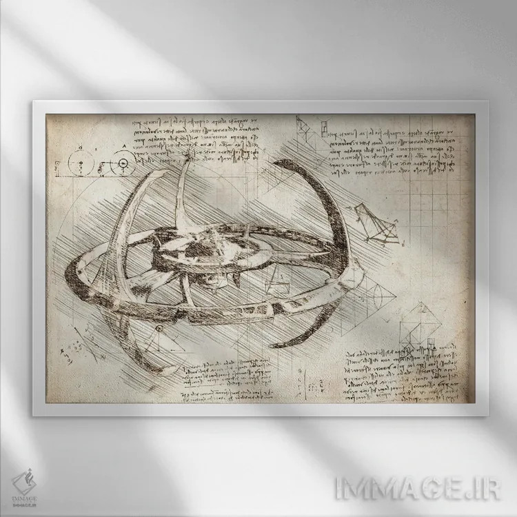 تابلو پیشتازان فضا: دیپ اسپیس ناین (سپیا) اثر فیشرکرافت (استودیوی خلاقانه) - نمای قابدار سفید