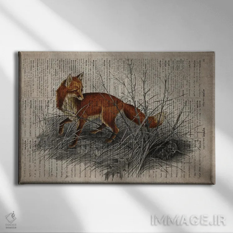 تابلو روباه (فرهنگ لغت عمومی فرانسوی) اثر فیشرکرافت (استودیوی خلاقانه) - نمای روبهرو روی دیوار